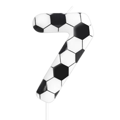 Zolunu Fußball Geburtstag Kerze, Fußball Themed 7 Geburtstag Kuchen Kerze, Nummer 7 Kerze, Geburtstagskuchen Topper für Jungen Mädchen Kinder Sport-Themed Party Dekorationen Zubehör Zolunu Fußball Geburtstag Kerze, Fußball Themed 7 Geburtstag Kuchen Kerze, Nummer 7 Kerze, Geburtstagskuchen Topper für Jungen Mädchen Kinder Sport-Themed Party Dekorationen Zubehör von Zolunu