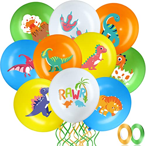 40 Stücke Dinosaurier Latex Ballons 12 Zoll Dinosaurier Geburtstag Party Dekoration für Kinder Party Dino Dschungel Thema Party Baby Shower Lieferungen von Zomiboo