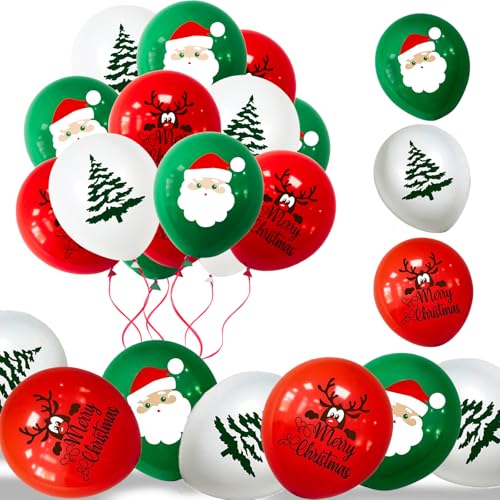 100 Stück Weihnachten Luftballons, ZoneYan 12 Zoll Latex Weihnachten Ballons, Rot Grün Weiß Weihnachtsballons, Weihnachtsdeko Luftballons, Weihnachten Party Ballons, Christmas Party Deko 100 Stück Weihnachten Luftballons, ZoneYan 12 Zoll Latex Weihnachten Ballons, Rot Grün Weiß Weihnachtsballons, Weihnachtsdeko Luftballons, Weihnachten Party Ballons, Christmas Party Deko von ZoneYan