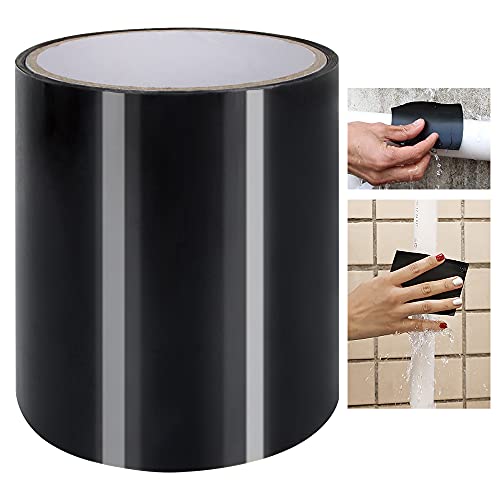 ZoneYan Klebeband Wasserdicht, Klebeband Extra Stark, Panzerband Schwarz, Selbstklebend Dickes Reperaturband, Dichtungsband, Isolierband, 10cm*1.5m, für Pool/Rohr/Tür/Fenster ZoneYan Klebeband Wasserdicht, Klebeband Extra Stark, Panzerband Schwarz, Selbstklebend Dickes Reperaturband, Dichtungsband, Isolierband, 10cm*1.5m, für Pool/Rohr/Tür/Fenster von ZoneYan