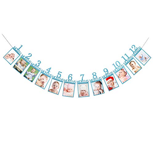 1. Geburtstags-Foto-Rahmen 1-12 Monate des Babys Photo Frame Shower Baby Fotohalter Für Kinder Geburtstags-Geschenk Zimmerschmuck von Zonfer