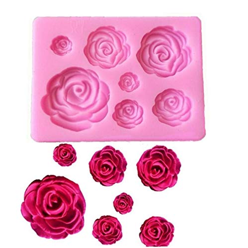 1pc Silikon-Blumen-süßigkeit-Form-Blumen-Rosen-Kuchen, Form Für Zuckerfertigkeit-Kuchen-Deckel Polymer Clay Küche Gebäckwerkzeug von Zonfer