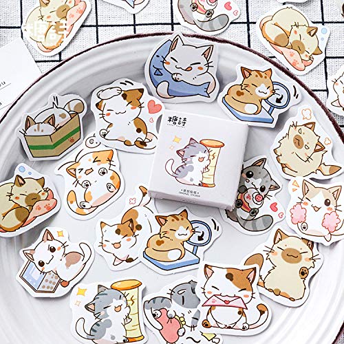 Cat Dekorative Aufkleber, Anhaftender Aufkleber Tagebuch Japanische Sticker Kinder Geschenk von Zonfer