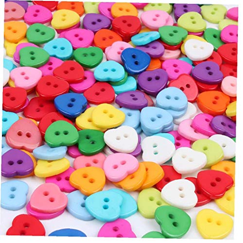 Zonfer 100pcs 12mm Kunststoff-2-holes-herz-knopf Mix-süßigkeit-Farben-Harz-Liebe Herz Klebstein Knöpfe Werkzeuge Kleidung Nähen Accessoires- Zonfer 100pcs 12mm Kunststoff-2-holes-herz-knopf Mix-süßigkeit-Farben-Harz-Liebe Herz Klebstein Knöpfe Werkzeuge Kleidung Nähen Accessoires- von Zonfer