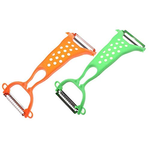 Zonfer 1pc 2-Head Gemüse Peeler, Kartoffel-Karotten-reibe Cutter Slicer Shredder-schälmaschine, Küchenwerkzeuge (zufällige Farbe) von Zonfer