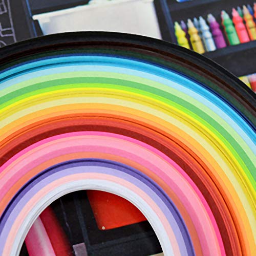 Zonfer 260pcs/pack Rainbow Paper Quilling Strips Set, Flower Gift Paper for Craft Quilling Tools Handmade Paper Decoration, 3mm 39cm von Zonfer