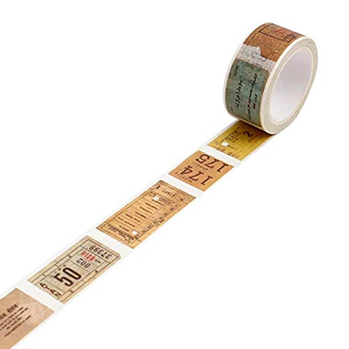 Zonfer DIY Band Vintage Karte Washi Dekoration Für Scrapbooking Masking Tape Klebeband 20mm * 8m von Zonfer