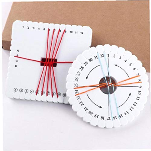 Zonfer Kumihimo Disks Set, 2 Stück Rund Quadrat Kumihimo Bördelnde Schnur Disc Für Armband Schmuckherstellung von Zonfer
