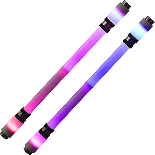 2 Stück Rotierend Penspinning Stift LED Drehend Rotationsstift Rutschfest Beschichtung Stift Rotierend Kugelschreiber Ohne Stiftmine Stressabbau Spielzeug (Schwarz, Einfach Stil) von Zonon