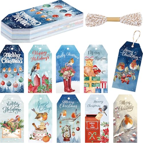 50 Stück Weihnachten Etiketten für Geschenke Gnomen Weihnachten Geschenk Etiketten mit Rot Weißer Schnur Weihnachten Hängende Etikette Anhänger für Weihnachten Geschenk Verpackung, DIY(Rotkehlchen) 50 Stück Weihnachten Etiketten für Geschenke Gnomen Weihnachten Geschenk Etiketten mit Rot Weißer Schnur Weihnachten Hängende Etikette Anhänger für Weihnachten Geschenk Verpackung, DIY(Rotkehlchen) von Zonon