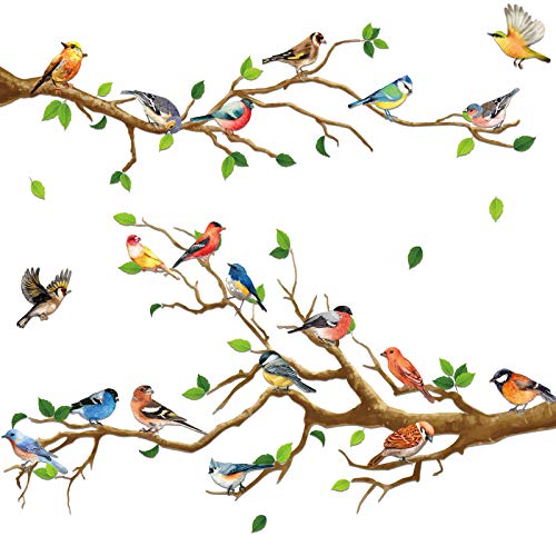 4 Stück Gartenvögel auf Zweigen Aufkleber Abnehmbare Vögel auf Baum Wandaufkleber Abziehen und Aufkleben Wanddekoration für Schlafzimmer Wohnzimmer 4 Stück Gartenvögel auf Zweigen Aufkleber Abnehmbare Vögel auf Baum Wandaufkleber Abziehen und Aufkleben Wanddekoration für Schlafzimmer Wohnzimmer von Zonon