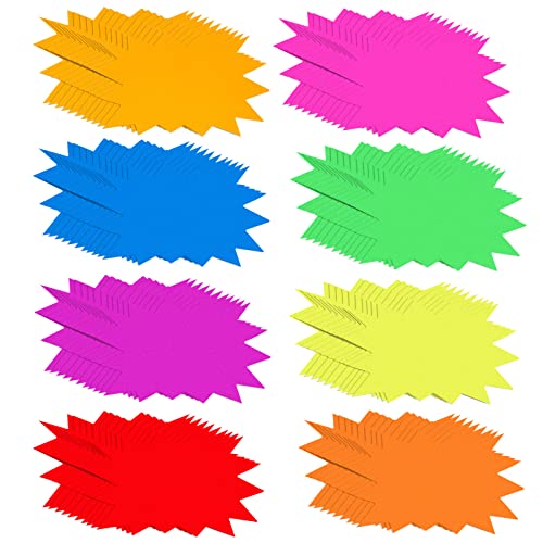Neon Papier Starburst Verkaufsschilder Starburst Klassenzimmer Namensschilder Verkaufsetiketten Board Sternform Papier Party Etikette Fluoreszierende Sortiert Farben (192 Stück) von Zonon