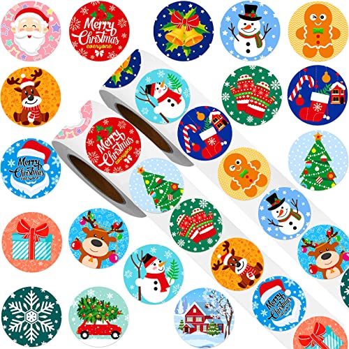 Zonon 1000 Stück Aufkleber Weihnachten Rollen Etiketten Weihnachtsaufkleber Selbstklebend Geschenkaufkleber Runder Umschlag Etikett für Weihnachtsfeier Bedarf Buch Wasserflaschen Deko Zonon 1000 Stück Aufkleber Weihnachten Rollen Etiketten Weihnachtsaufkleber Selbstklebend Geschenkaufkleber Runder Umschlag Etikett für Weihnachtsfeier Bedarf Buch Wasserflaschen Deko von Zonon