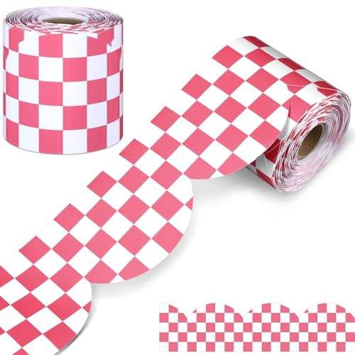 Zonon 18 m coole Bordüre für die Schule, rosa Schachbrettbordüre, dekorative Bordüre für Klassenzimmer, Wände, Schreibtische, Fenster, Türen, Schließfächer, Heimbüros, Schule Zonon 18 m coole Bordüre für die Schule, rosa Schachbrettbordüre, dekorative Bordüre für Klassenzimmer, Wände, Schreibtische, Fenster, Türen, Schließfächer, Heimbüros, Schule von Zonon