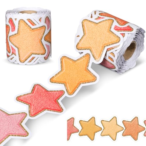 Zonon Pinnwand-Bordüre, 1,8 m, bunte Pinnwand-Bordüre für Schulanfang, Klassenzimmer, Dekoration (grooviger Retro-Stern) von Zonon