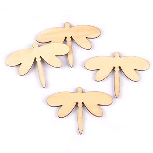 Zonster 30pcs Holz Libelle Holzhandwerkprodukte, Unbehandeltes Holz Dekoration Für Scrapbook Vintage-Confetti von Zonster