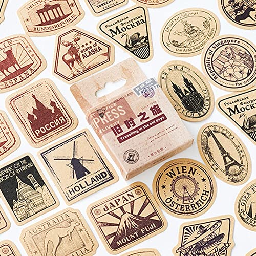 Zonster 46pcs / Box Vintage Reise-Aufkleber Kraft Dekorative Klebe-Etikett Sealing Abziehbilder für Scrapbooking Tagebuch DIY Alben Brief Zonster 46pcs / Box Vintage Reise-Aufkleber Kraft Dekorative Klebe-Etikett Sealing Abziehbilder für Scrapbooking Tagebuch DIY Alben Brief von Zonster