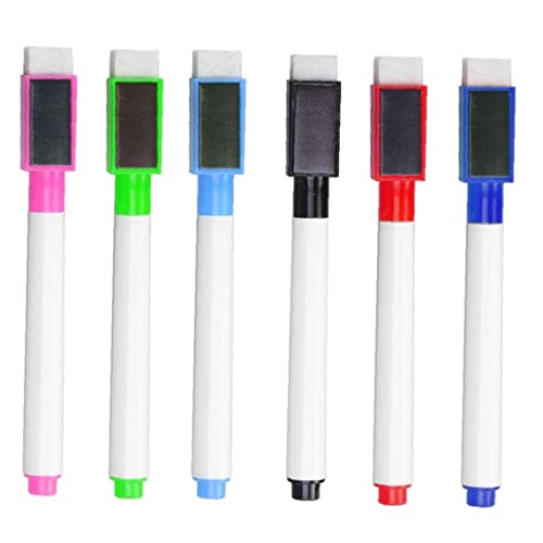 Zonster 6 Stücke Magnetische Whiteboard Marker Stift Löschbare Trockene Wischstifte Und Magnetgummi Für Home Office Schulvorräte von Zonster