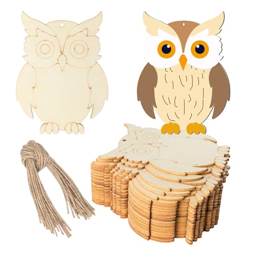 20 Stück stehende Holzanhänger in Eulenform, zum Aufhängen, Holzausschnitt, blanko, Holzscheiben mit Bindfaden, für Halloween, Weihnachten, Erntedankfest, Urlaub, Hochzeit, Geburtstag, 20 Stück stehende Holzanhänger in Eulenform, zum Aufhängen, Holzausschnitt, blanko, Holzscheiben mit Bindfaden, für Halloween, Weihnachten, Erntedankfest, Urlaub, Hochzeit, Geburtstag, von Zontween