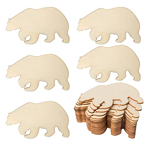 Bär aus Holz, blanko, Grizzly-Holz, Wandkunst, unlackierte Ornamente für Weihnachten, Hochzeit, Geburtstag, Party, Erntedankfest, Dekoration, 20 Stück. Bär aus Holz, blanko, Grizzly-Holz, Wandkunst, unlackierte Ornamente für Weihnachten, Hochzeit, Geburtstag, Party, Erntedankfest, Dekoration, 20 Stück. von Zontween