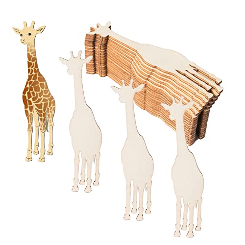 Giraffenausschnitt, unlackiertes Holz, für Kinderzimmer, Zoo, Tiere, Ornamente, Etiketten, Kunsthandwerk für Weihnachten, Hochzeit, Geburtstag, Party, Erntedankfest, Dekoration, 20 Stück Giraffenausschnitt, unlackiertes Holz, für Kinderzimmer, Zoo, Tiere, Ornamente, Etiketten, Kunsthandwerk für Weihnachten, Hochzeit, Geburtstag, Party, Erntedankfest, Dekoration, 20 Stück von Zontween