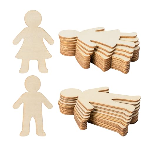 Holz-Wandschmuck für Jungen und Mädchen, unlackiert, für Weihnachten, Hochzeit, Geburtstag, Party, Erntedankfest, Dekoration, 20 Stück von Zontween