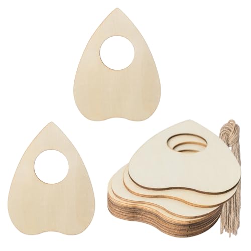 Planchette-Form-Ausschnitte, Holz, Basteln, unlackiertes Holz, für Heimdekoration, Dekoration, 10 Stück von Zontween