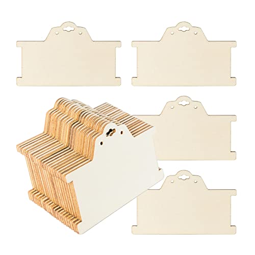 Schmuck-Display-Karte, Haarreifen-Karte, blanko, Holz, unlackiert, zum Aufhängen, Schmuckkarten für Halsketten, Armbänder, Ohrringe, Show, Visitenkarte, Log-Farbe, 20 Stück von Zontween