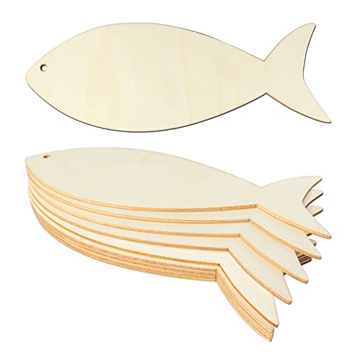 Unlackierte Holzanhänger in Fischform, Holzausschnitt, blanko, Holzscheiben, Geschenkanhänger für Strand und nautische Dekoration, Weihnachten, Urlaub, Hochzeit, Geburtstag, Dekoration, 10 Stück Unlackierte Holzanhänger in Fischform, Holzausschnitt, blanko, Holzscheiben, Geschenkanhänger für Strand und nautische Dekoration, Weihnachten, Urlaub, Hochzeit, Geburtstag, Dekoration, 10 Stück von Zontween