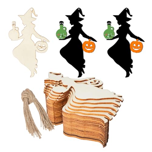Zaubertrankflasche, Hexe, Kürbis, Holz, Halloween, blanko, Holz mit Bindfäden, Kunst, unlackierte Ornamente für Halloween, Weihnachten, Hochzeit, Geburtstag, Party, Erntedankfest, Dekoration, 20 Stück Zaubertrankflasche, Hexe, Kürbis, Holz, Halloween, blanko, Holz mit Bindfäden, Kunst, unlackierte Ornamente für Halloween, Weihnachten, Hochzeit, Geburtstag, Party, Erntedankfest, Dekoration, 20 Stück von Zontween