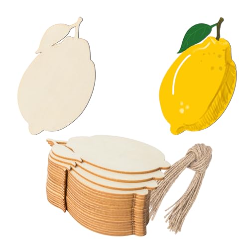 Zitronenform, Holz, Obst, Lebensmittel, Holz, Handwerk, Wandkunst, unlackierte Ornamente für Weihnachten, Urlaub, Party, Sommer, Frühling, Alltag, Türhänger, Dekoration, 20 Stück Zitronenform, Holz, Obst, Lebensmittel, Holz, Handwerk, Wandkunst, unlackierte Ornamente für Weihnachten, Urlaub, Party, Sommer, Frühling, Alltag, Türhänger, Dekoration, 20 Stück von Zontween