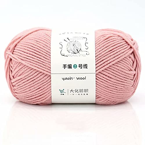 10 × 100 g doppelt gestrickte Baumwollwolle 100 % Acryl, grob, warm, weich, handgewebt, buntes Garn, perfekt für jedes Häkeln und Stricken, Mini-Projekt (2 Knäuel, Farbe 12) von Zoomlie