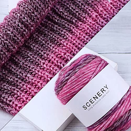 2 Rollen Doppelstrickgarn, 2 x 100 g, bunt, stilvoll, weiches Plüsch-Häkelgarn aus Baumwolle, Acrylwolle für gewebte Handstricken, Mantel, Schal, Pullover (1 Rolle, Stil 3) von Zoomlie