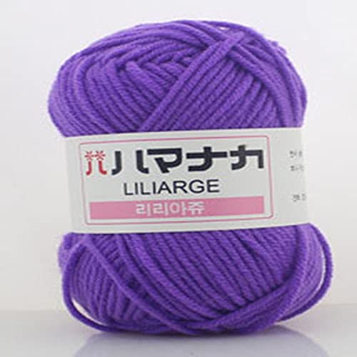 5 Rollen glattes weiches Milch-Baumwollgarn, 10 x 25 g, doppelt warm, handgestrickt, bunt, Häkelgarn, Babywolle zum Basteln, Schal, Häkelgarn (10 Knäuel, Farbe 10) von Zoomlie