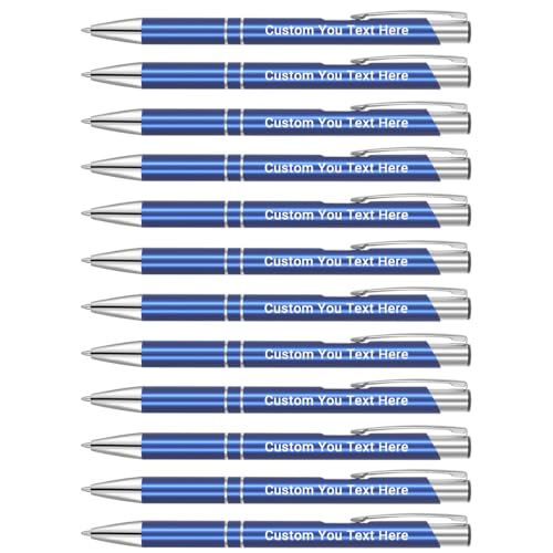 Zoonnis 12 Pcs Personalisierte Einziehbare Kugelschreiber für Business Personalisierte Gravierte Stift in Bulk für Frauen Männer mit Namen Text Customised Stift Schreiben mit Schwarzer Tinte Zoonnis 12 Pcs Personalisierte Einziehbare Kugelschreiber für Business Personalisierte Gravierte Stift in Bulk für Frauen Männer mit Namen Text Customised Stift Schreiben mit Schwarzer Tinte von Zoonnis