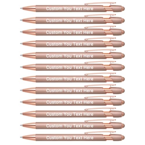Zoonnis 12 Pcs Personalisierte Kugelschreiber mit Stylus-Tipps für Business Personalisierte Gravierte Stift in Bulk für Frauen Männer mit Namen Text Benutzerdefinierte Stift mit Schwarzer Tinte Zoonnis 12 Pcs Personalisierte Kugelschreiber mit Stylus-Tipps für Business Personalisierte Gravierte Stift in Bulk für Frauen Männer mit Namen Text Benutzerdefinierte Stift mit Schwarzer Tinte von Zoonnis