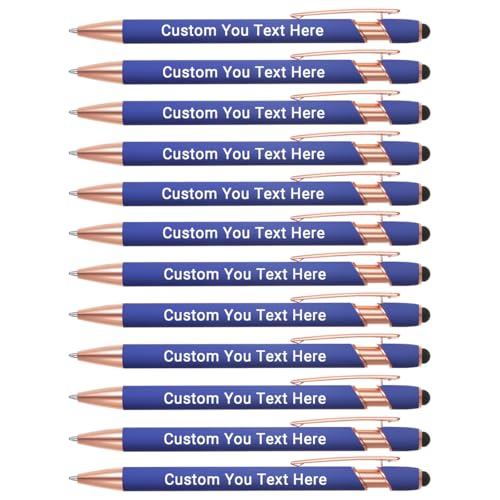 Zoonnis 12 Pcs Personalisierte Kugelschreiber mit Stylus-Tipps für Business Personalisierte Gravierte Stift in Bulk für Frauen Männer mit Namen Text Benutzerdefinierte Stift mit Schwarzer Tinte Zoonnis 12 Pcs Personalisierte Kugelschreiber mit Stylus-Tipps für Business Personalisierte Gravierte Stift in Bulk für Frauen Männer mit Namen Text Benutzerdefinierte Stift mit Schwarzer Tinte von Zoonnis