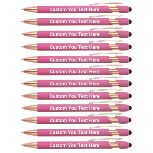 Zoonnis 24 Pcs Personalisierte Kugelschreiber mit Stylus-Tipps für Business Personalisierte Gravierte Stift in Bulk für Frauen Männer mit Namen Text Benutzerdefinierte Stift mit Schwarzer Tinte Zoonnis 24 Pcs Personalisierte Kugelschreiber mit Stylus-Tipps für Business Personalisierte Gravierte Stift in Bulk für Frauen Männer mit Namen Text Benutzerdefinierte Stift mit Schwarzer Tinte von Zoonnis