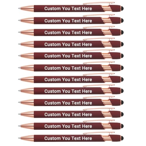 Zoonnis 24 Pcs Personalisierte Kugelschreiber mit Stylus-Tipps für Business Personalisierte Gravierte Stift in Bulk für Frauen Männer mit Namen Text Benutzerdefinierte Stift mit Schwarzer Tinte Zoonnis 24 Pcs Personalisierte Kugelschreiber mit Stylus-Tipps für Business Personalisierte Gravierte Stift in Bulk für Frauen Männer mit Namen Text Benutzerdefinierte Stift mit Schwarzer Tinte von Zoonnis
