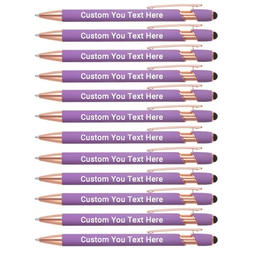 Zoonnis 24 Pcs Personalisierte Kugelschreiber mit Stylus-Tipps für Business Personalisierte Gravierte Stift in Bulk für Frauen Männer mit Namen Text Benutzerdefinierte Stift mit Schwarzer Tinte Zoonnis 24 Pcs Personalisierte Kugelschreiber mit Stylus-Tipps für Business Personalisierte Gravierte Stift in Bulk für Frauen Männer mit Namen Text Benutzerdefinierte Stift mit Schwarzer Tinte von Zoonnis