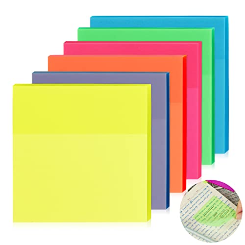 300 Stück Haftnotizen,75×75 mm Wiederholbares Notizpapier,Transparente Haftnotizblöcke,Für Kennzeichnung Von Bürodokumenten Oder Büchern,Wasserfest und Wiederbeschreibbar (Farbe) von Zoonvii