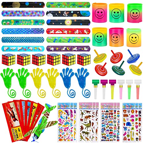 Zoonvii Mitgebsel Kleinspielzeug Set,Partyfüller für Kinder,Schnapparmband Kinder/Mini Zauberwürfel/Regenbogenspirale/Styroporflieger,Pinata Füllstoffe Geschenk für Mädchen Jungen Zoonvii Mitgebsel Kleinspielzeug Set,Partyfüller für Kinder,Schnapparmband Kinder/Mini Zauberwürfel/Regenbogenspirale/Styroporflieger,Pinata Füllstoffe Geschenk für Mädchen Jungen von Zoonvii