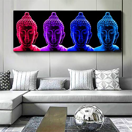 DIY 5D Diamond Painting Kits Abstrakter Buddhismus Diamant Painting Bilder für Erwachsene Kinder Voll große Größe Strass Stickerei Kreuzstich Art for Home wall Decor Geschenk Square Drill,30x90cm von Zoordar