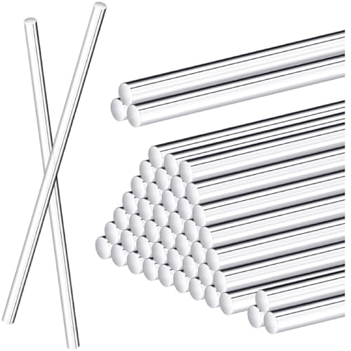 Zopeal 30 Stück 30,5 cm Acryl-Dübelstangen für Bastelarbeiten, Acryl, runde Stäbe, Streifenstäbe, Kuchenaufsatz, Stange für Bastelbedarf (0,8 cm Durchmesser) von Zopeal