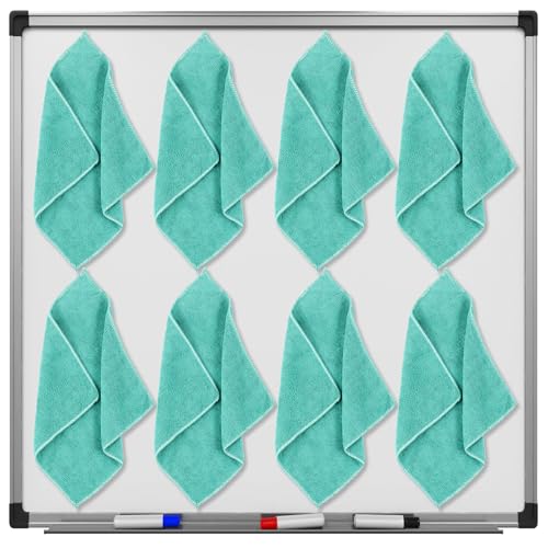 Zopeal 8 Packungen trocken abwischbare Tafel-Reinigungstücher, Mikrofaser-Radiergummi, magnetischer Whiteboard-Radierer, waschbar für Whiteboard, trocken abwischbares Tuch für Zuhause und Büro, 25,4 x Zopeal 8 Packungen trocken abwischbare Tafel-Reinigungstücher, Mikrofaser-Radiergummi, magnetischer Whiteboard-Radierer, waschbar für Whiteboard, trocken abwischbares Tuch für Zuhause und Büro, 25,4 x von Zopeal