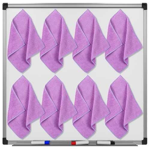 Zopeal Magnetisches Reinigungstuch, Mikrofaser, trocken abwischbar, waschbar, für Whiteboard, trocken abwischbar, für Zuhause und Büro, 25,4 x 23,9 cm, Violett, 8 Stück Zopeal Magnetisches Reinigungstuch, Mikrofaser, trocken abwischbar, waschbar, für Whiteboard, trocken abwischbar, für Zuhause und Büro, 25,4 x 23,9 cm, Violett, 8 Stück von Zopeal