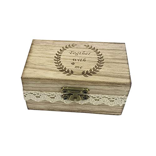 Zopmopae Personalisierte Ehering-Box aus Holz, rustikale Ehering-Träger-Box, benutzerdefinierte Hochzeit Verlobungsring Halter dekorative Schmuckschatulle für Hochzeitstag Brautparty Zopmopae Personalisierte Ehering-Box aus Holz, rustikale Ehering-Träger-Box, benutzerdefinierte Hochzeit Verlobungsring Halter dekorative Schmuckschatulle für Hochzeitstag Brautparty von Zopmopae