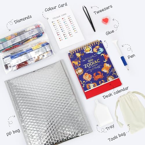 Mal Kalender - 2026 Stehkalender Bastelset Mit Malen,Handgefertigt Wohnaccessoires Für Zuhause Einsteiger Geschenkidee Mal Kalender - 2026 Stehkalender Bastelset Mit Malen,Handgefertigt Wohnaccessoires Für Zuhause Einsteiger Geschenkidee von Zopoee