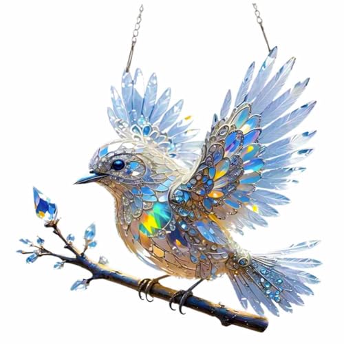 ZoraYorce Acrylvogel Haus Dekoration Anhänger Fenster Hanging Decor für Home Garden (15 cm) von ZoraYorce
