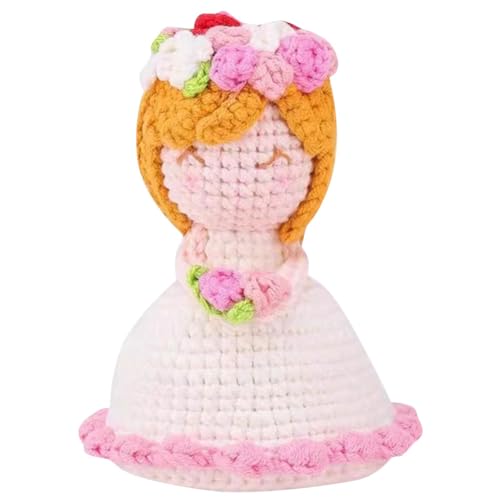 ZoraYorce Strick -Häkelanhänger handgefertigte Strick -Braut -Dollbag -Dekore (weiß) von ZoraYorce